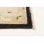 Tapis décoratif noir/brun en laine de conception unique 6 pi 9 po x 9 pi 5 po noué à la main New Age