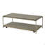 Ensemble de table basse et de table de bout en bois 3 pièces Corbeta, graphite vieilli