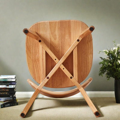 Sturdy Dining Chairs, Solid Rubber Wood Modern Compact Kitchen Set of 2