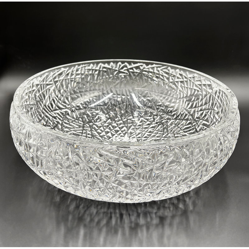 Moonshell 17" Clear Tempered Glass Circular Vessel Sink