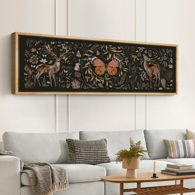 «Vibrant Wildflower Chic Botanical Illustration Modern Herbs And Wildflowers», reproduction sur toile