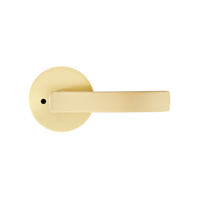 Levier Bravura 940-6 d'intimité sur rose rond contemporain en laiton satiné