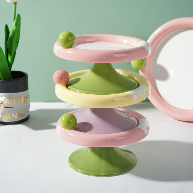 Bol pour chat en céramique surélevé Fairela, Rose