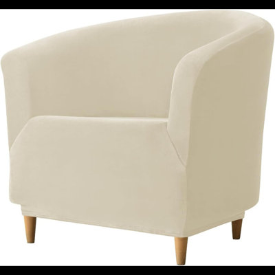 Club Chair Slipcover Stretch Barrel Chair Covers Soft Seersucker Tub Chair Slipcovers Couch Cover Removable Armchair Sofa Covers Furniture Protector For Living Room