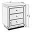 Armoire à miroir argentée avec trois tiroirs spacieux - Organisez efficacement vos effets personnels pour la chambre à coucher 3