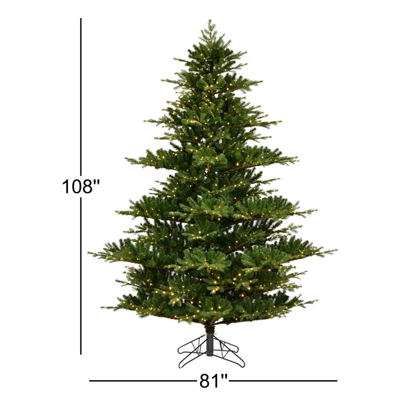 Vickerman Sherman Fir Artificial Christmas Tree, 9 ft
