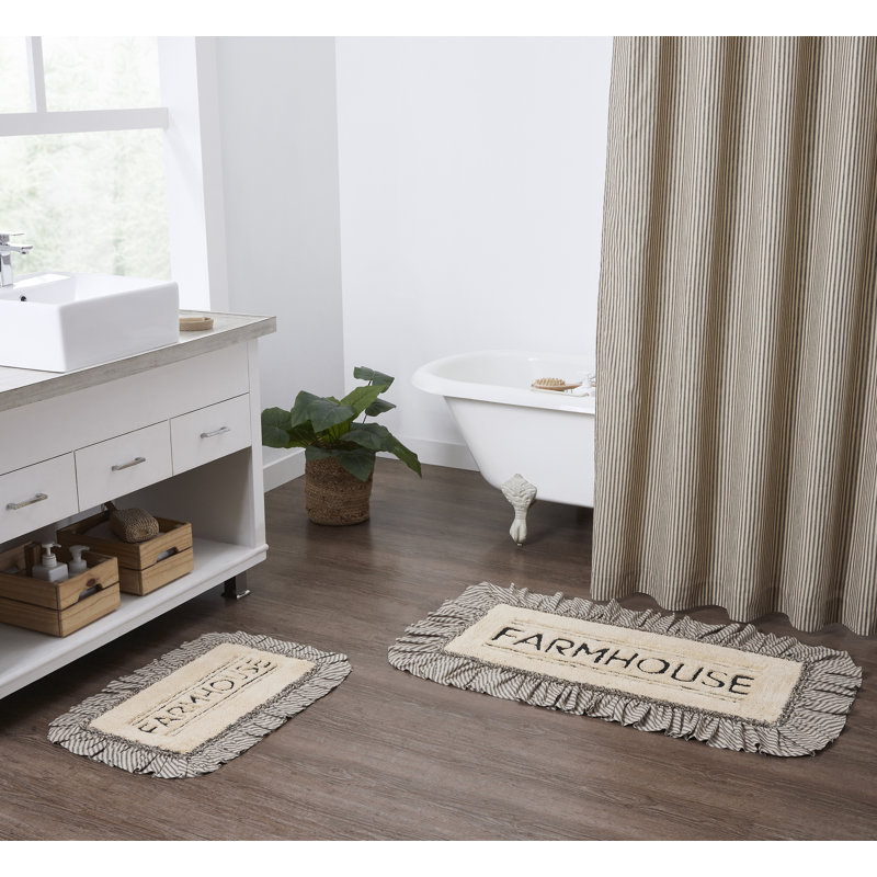 Tapis de bain Sawyer Mill, L 27 po x L 48 po, Crème foncé