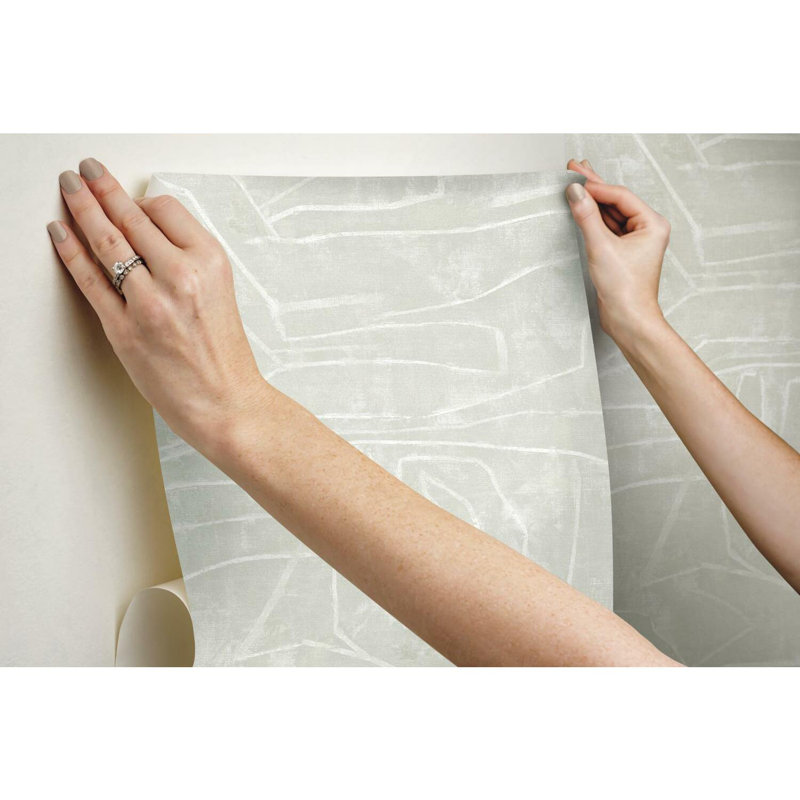 Vena Abstract Peel & Stick Wallpaper Roll, Beige
