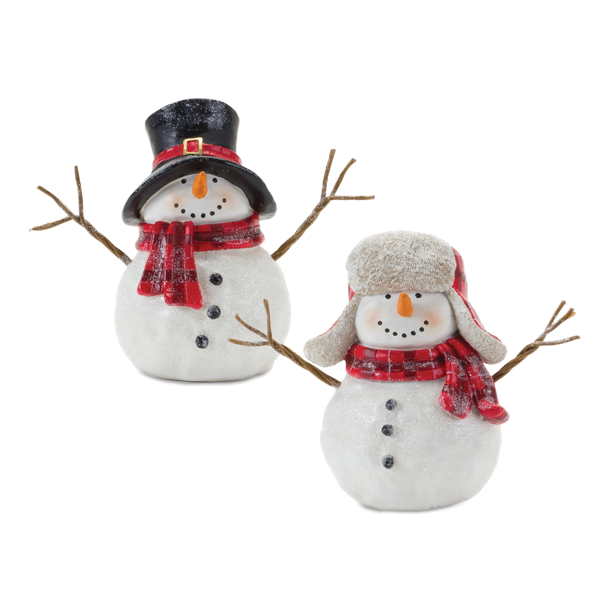 The Holiday Aisle® Snowman with Scarf Figurine (Set of 4) | Wayfair