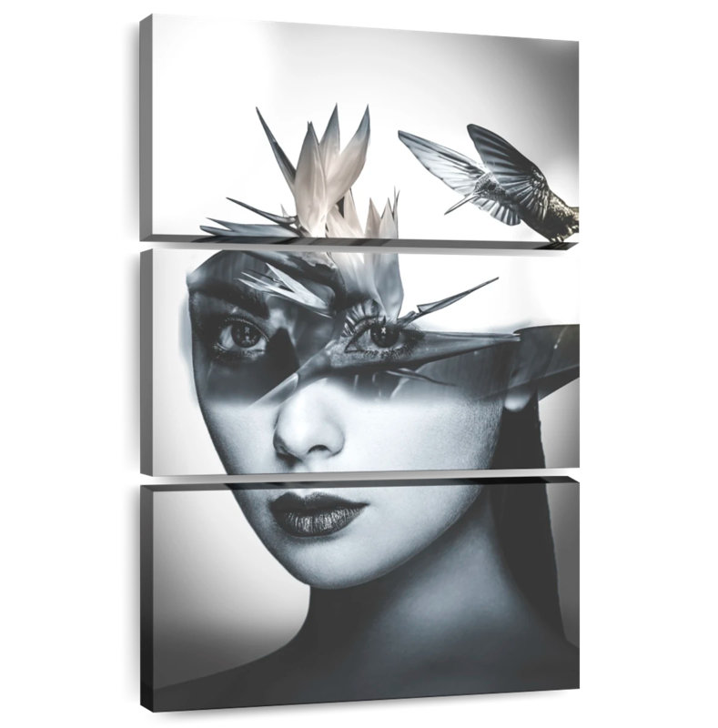 Leisha Tropical Minded Female Portrait, 74" H x 48" W