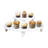 2-Tier Wood Riser,Wood Display Risers For Decor,Large Space Half Moon Dessert Display Stand,Multiple Wooden Display Risers Stand