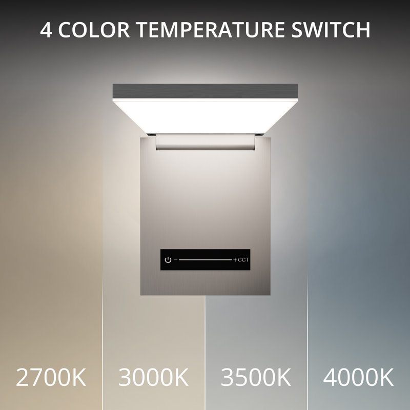 Flapp LED 4-CCT Reading Light, Brushed Nickel