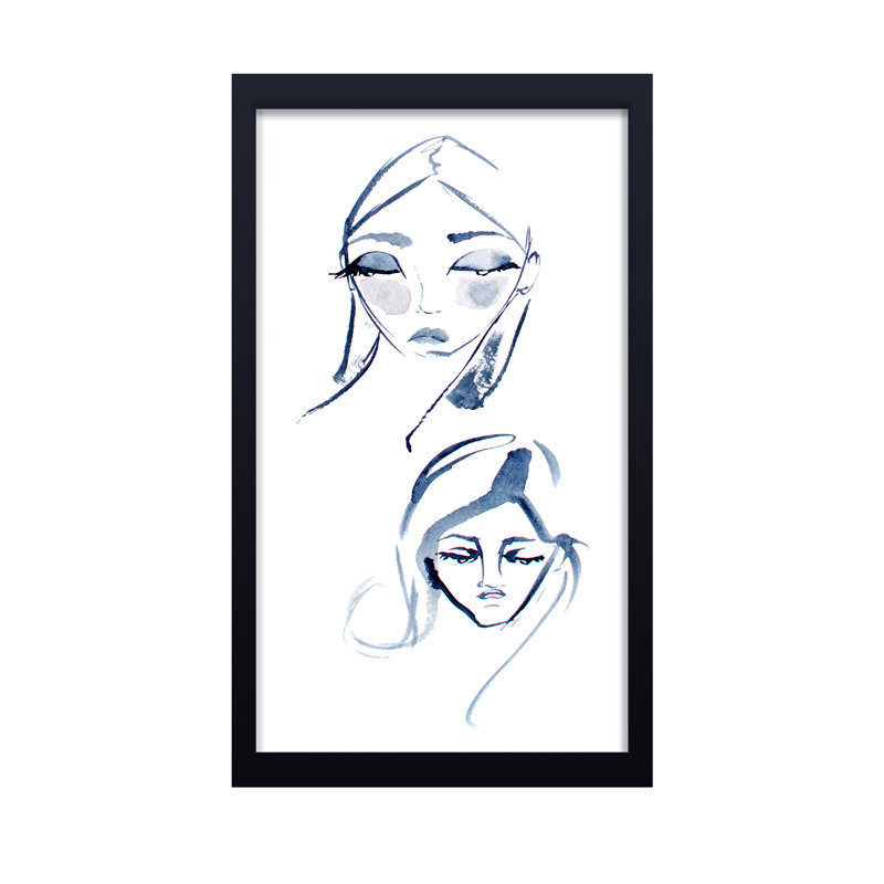 Pop Art & Retro Sœurs No.4 par Chauncey Jacks - Œuvre encadrée , H 24 po x l 12 po