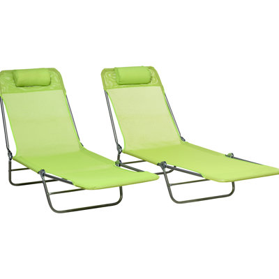 Chaises longues de piscine, ensemble de 2, dossier inclinable, assise en maille respirante, pliables, pour piscine extérieure, plage, jardin, terrasse.