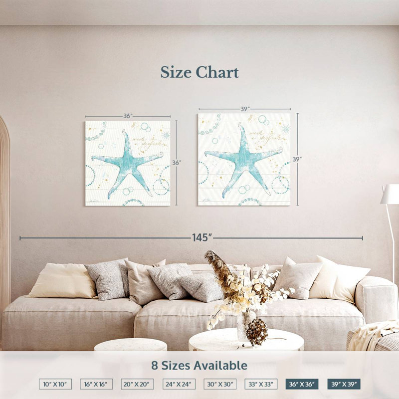 Aletra Coastal Splash I Gold, 36" H x 36" W