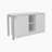 White 2-Shelf Desk with Space-Saving Design