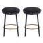 Ensemble de 24 tabourets de comptoir noirs 24,75 po, tabourets de comptoir à structure en fer avec coussin éponge et repose-pieds pour la cuisine, la salle à manger et la chambre à coucher