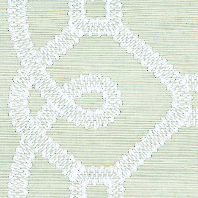 Ziz Embroidered Sisal Wallpaper