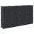 vidaXL Storage Cube Organizer Black Polypropylene Large Modular