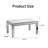Silver Coffee Tables For Living Room With Dazzling Crushed Crystal Border, Clear Glass Rectangle Center Table Mirrored Finished, Glam Modern Living Room Furniture