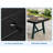 Outdoor Dining Table for 4-6, HDPE All-Weather Rectangular Patio Table with Umbrella Hole & Triangular Legs, 66.9" Long Waterproof Garden Dining Table for Backyard, Deck, Black-473818321
