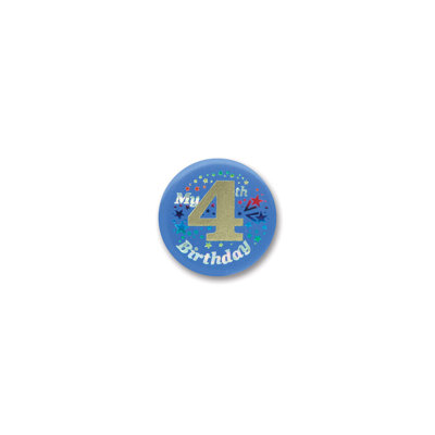 My "4th" Birthday Satin Button