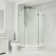 Piedmont 38" W x 38" D x 77" H Hinged Frameless Shower Enclosure with 3/8  Clear Glass&Base