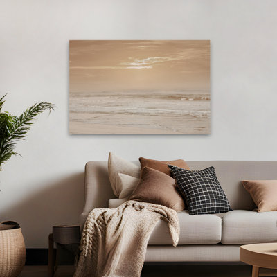 Setting Sun Over The Sea - Coastal Shells And Coral Photography Landscape Ocean Art