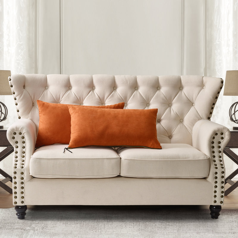 Suede Reversible Pillow Cover, Rust