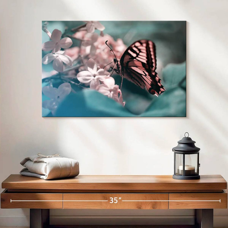 Brampt Pink Butterfly, 16" H x 24" W
