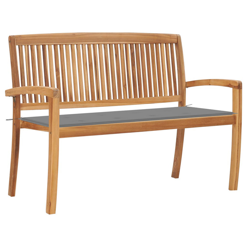 Banc de jardin en teck Dorathy, Noir