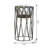 Pillar Candle Holder with Iron Base - 5.5" x 5.5" x 9.5" - Rusty
