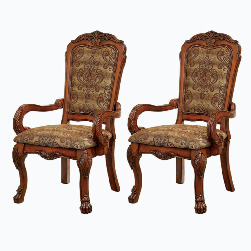 Ensemble de chaises de salle à manger en chêne massif, Chêne brun