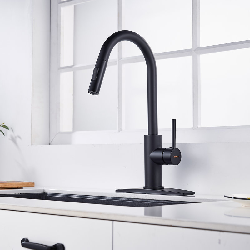 Blue Elephant Pull Down Kitchen Faucet, Black