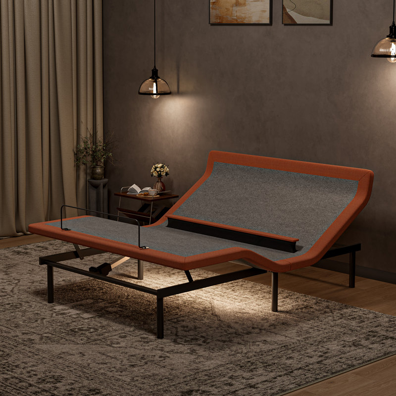 Adjustable Bed Frame With 14" Memory Foam Black Mattress(Medium Plush), Head And Foot Lift, Lumbar Support, Head-Pillow-Tilt, Massage, Under-Bed Lights, USB & Type C Ports, Memory Positions, Zero Gravity, E6000 Series