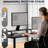 Computer Desk, L Shaped Gaming Desk With Power Outlets And LED Lights-886758783