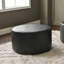 Repose-pieds rond en similicuir de 24 po de largeur-749040936