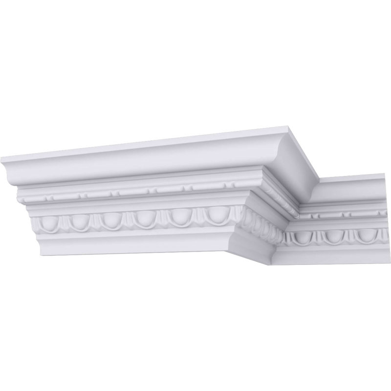 Moulure couronnée traditionnelle H 3 5/8 po x P 3 3/8 po x P 5 po x L 94 1/2 po