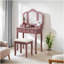 Ensemble coiffeuse et tabouret en bois Sanlo-31353561