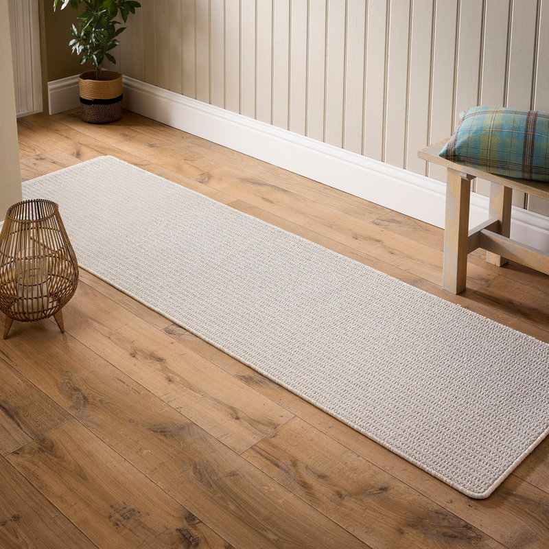 My Mat Sculptured Washable Waffle Texture Ivory, Runner 67 x 230cm