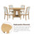 5-Piece Solid Wood Extendable Farmhouse Dining Table Set-1905548128-1905548134