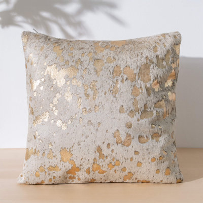 Textured Leather Throw Pillow