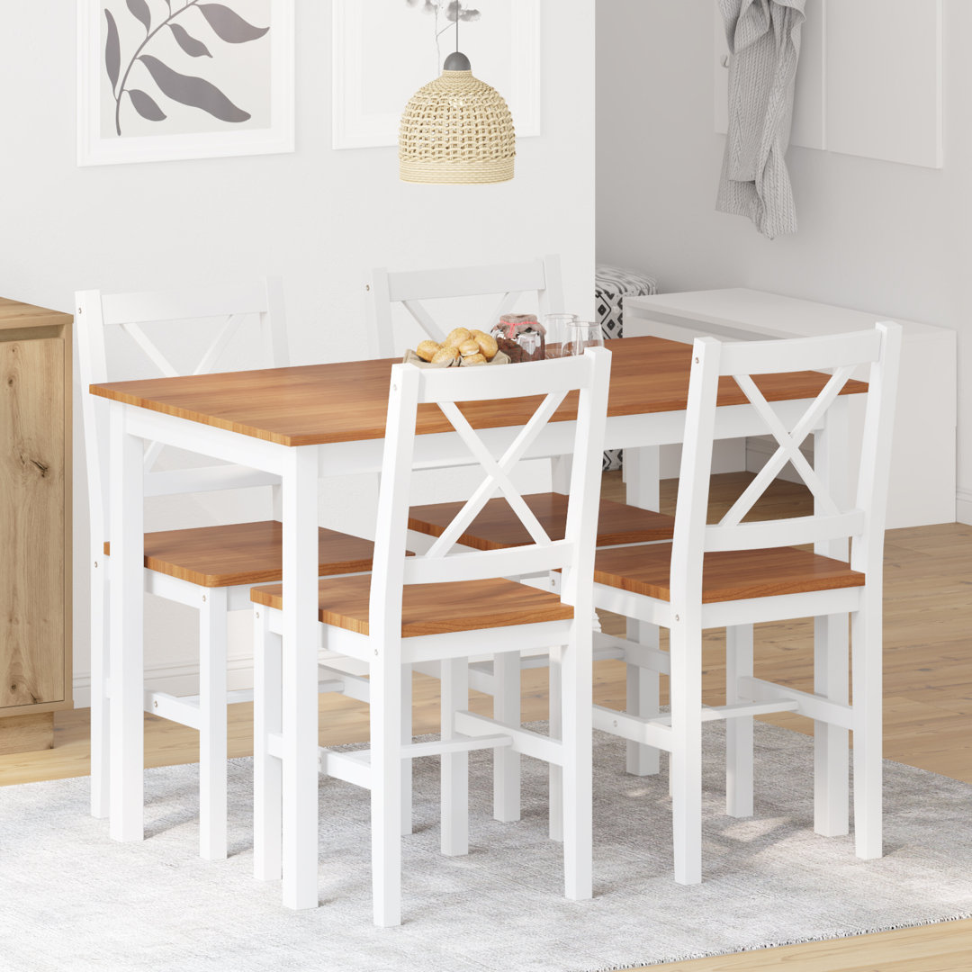 4 - Person Solid Wood Dining Set