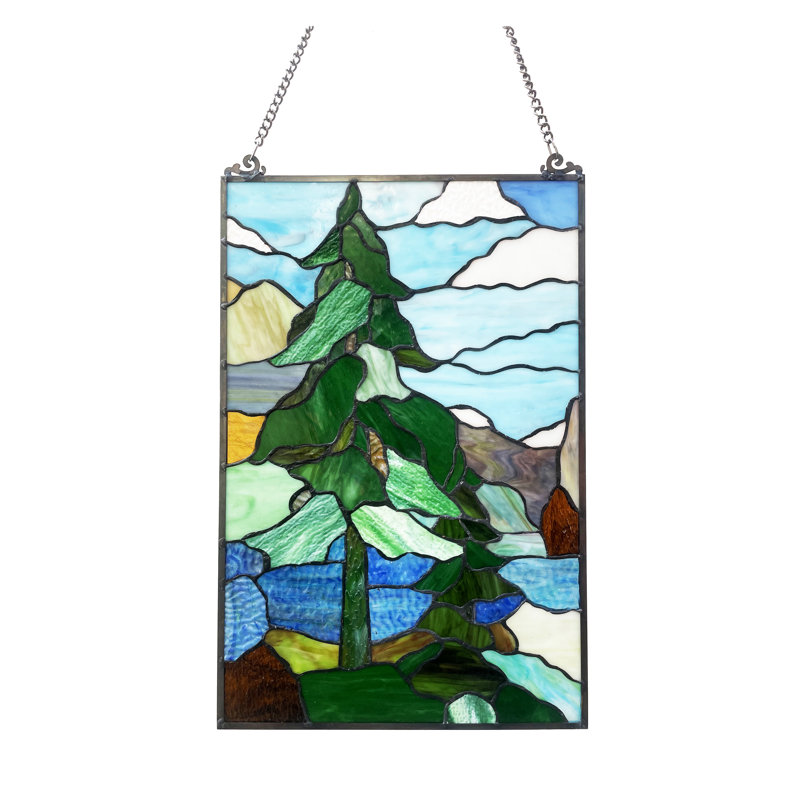Panneau de vitrail paysage