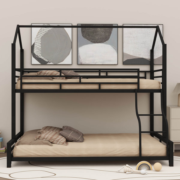 Isabelle & Max™ Twin Over Full Metal House Bunk Bed - Wayfair Canada