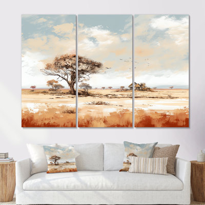 African Wild Life Landscape - Africa Wall Art Set