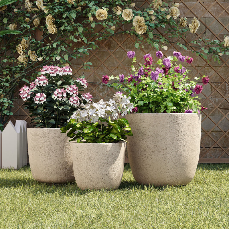 Ensemble de pots de fleurs U_Style, Beige
