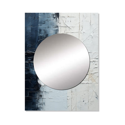 «Rumer Minimalisme» noir et blanc, peinture de coin I - miroir mural unique Coastal