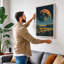 Alien Moonrise Modern - Wrapped Canvas-2022179688-2022179607