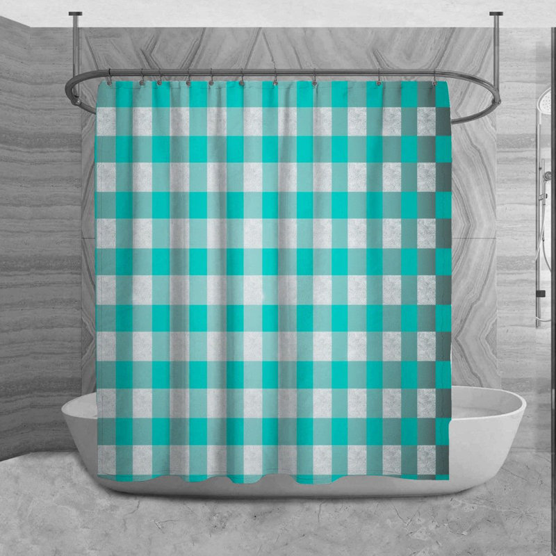 Rideau de douche Nellye Gingham, H 93 po x l 70 po